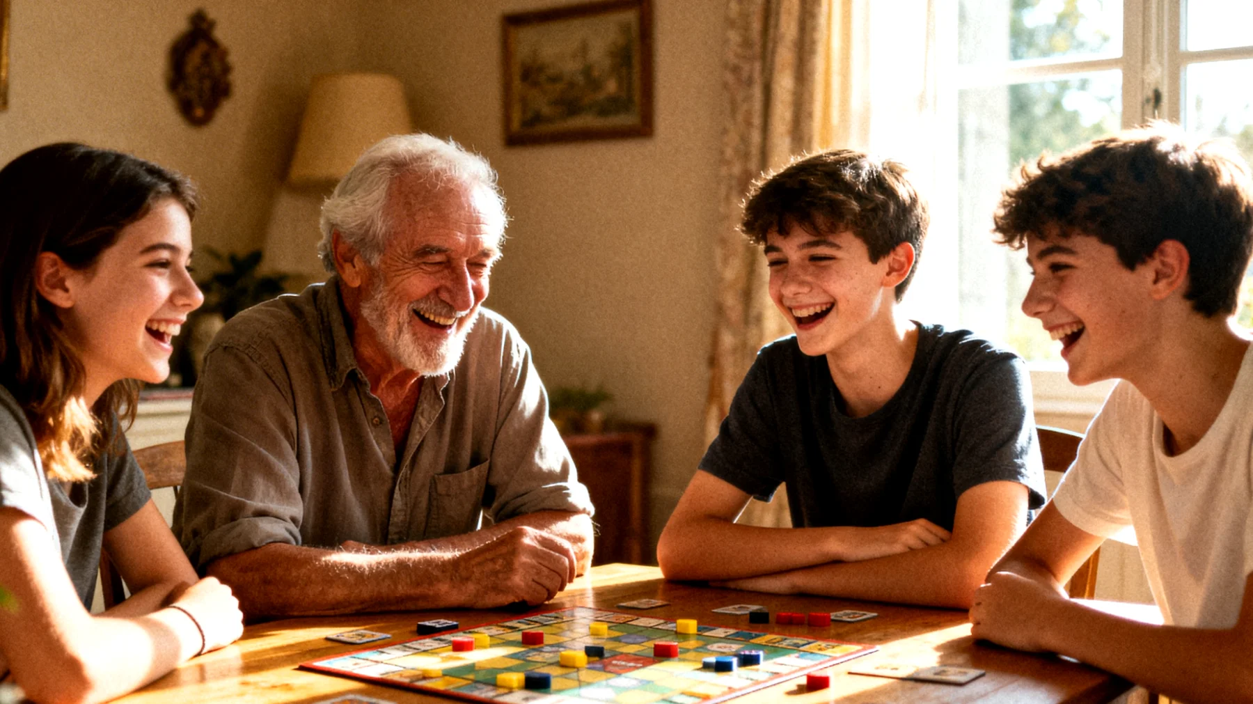 Comment un grand-père peut-il créer et maintenir des moments de qualité significatifs avec ses petits-enfants adolescents malgré les contraintes de temps et la distance émotionnelle typique de cet âge?"